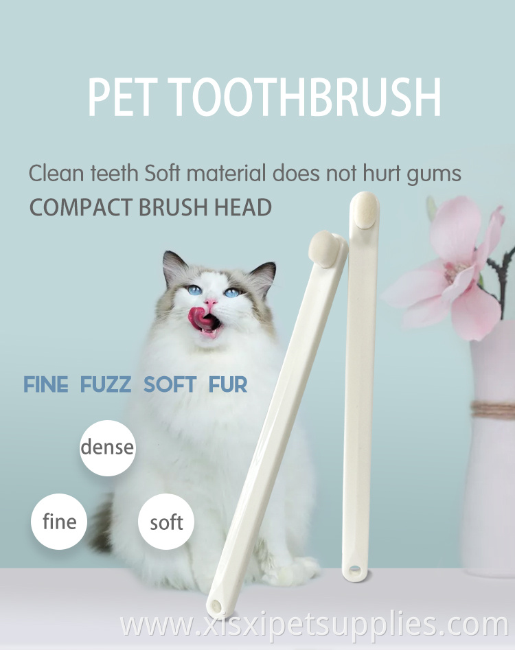 Factory Wholesale New Arrival Soft Brushing Head Pet Dog Cat Toothbrush